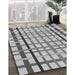 Machine Washable Transitional Platinum Silver Gray Rug in a Family Room, wshpat1445gry