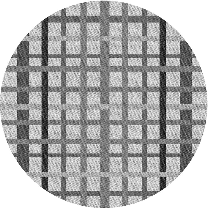Square Patterned Platinum Silver Gray Rug, pat1445gry