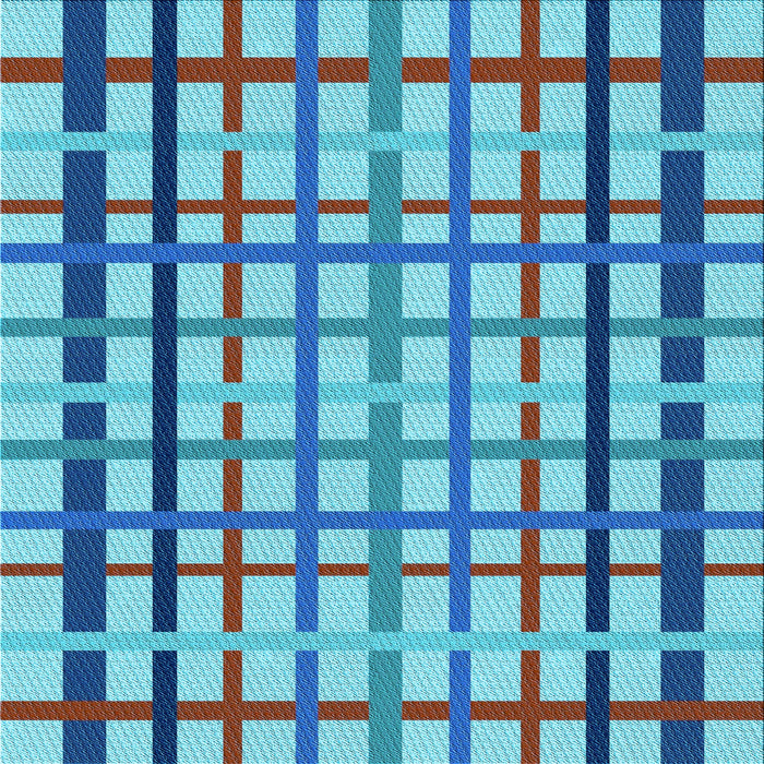 Round Patterned Blue Rug, pat1445lblu