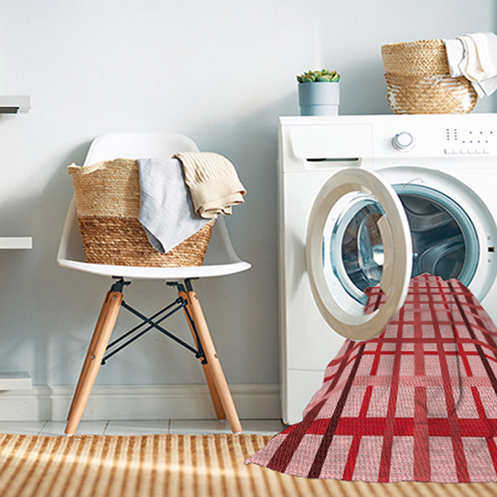 Machine Washable Transitional Pastel Pink Rug in a Washing Machine, wshpat1445rd