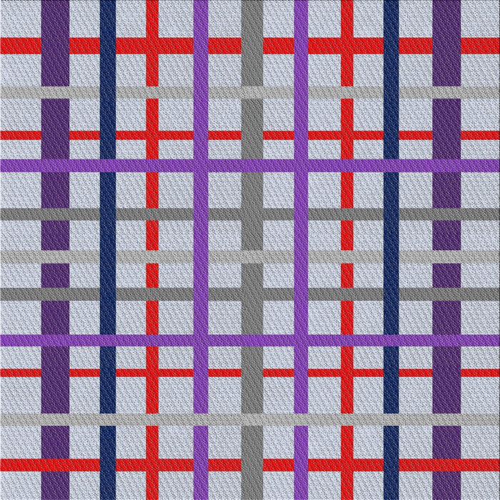 Square Patterned Purple Novelty Rug, pat1445