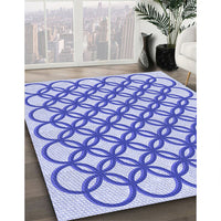 Patterned Blue Rug, pat1446blu