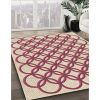 Patterned Golden Blonde Gold Rug, pat1446brn