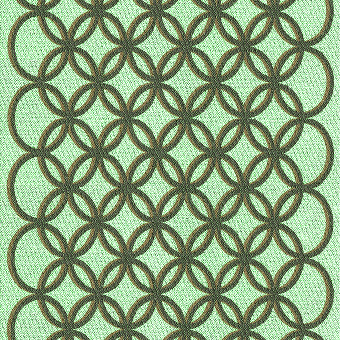 Patterned Fern Green Rug, pat1446grn