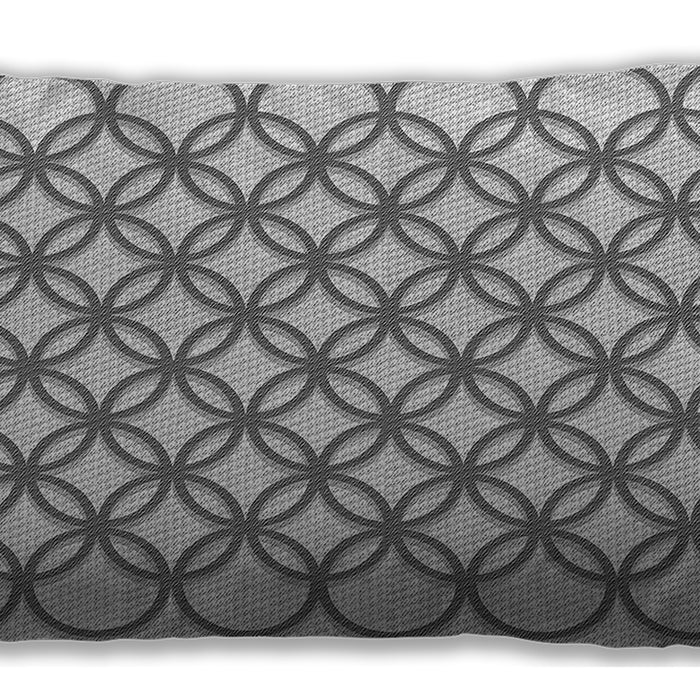 Patterned Rectangular Gray Lumbar Throw Pillow, 13 inch by 19 inch, lbpat1446gry