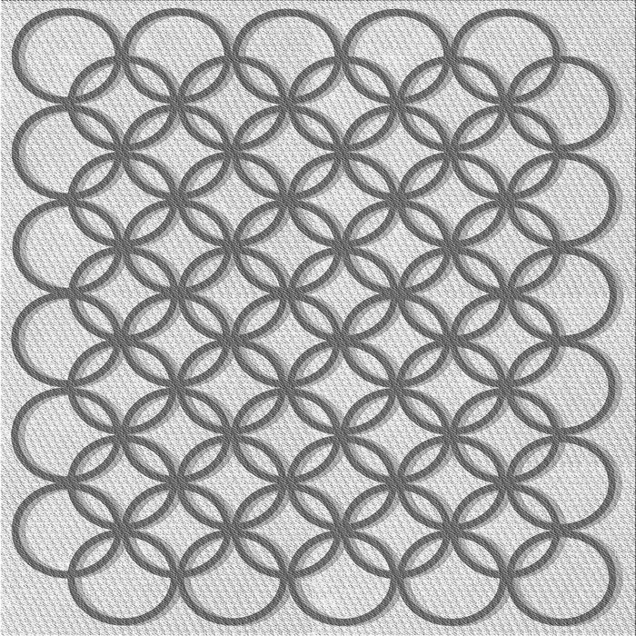 Round Patterned Gray Rug, pat1446gry