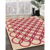 Patterned Crimson Red Rug, pat1446org