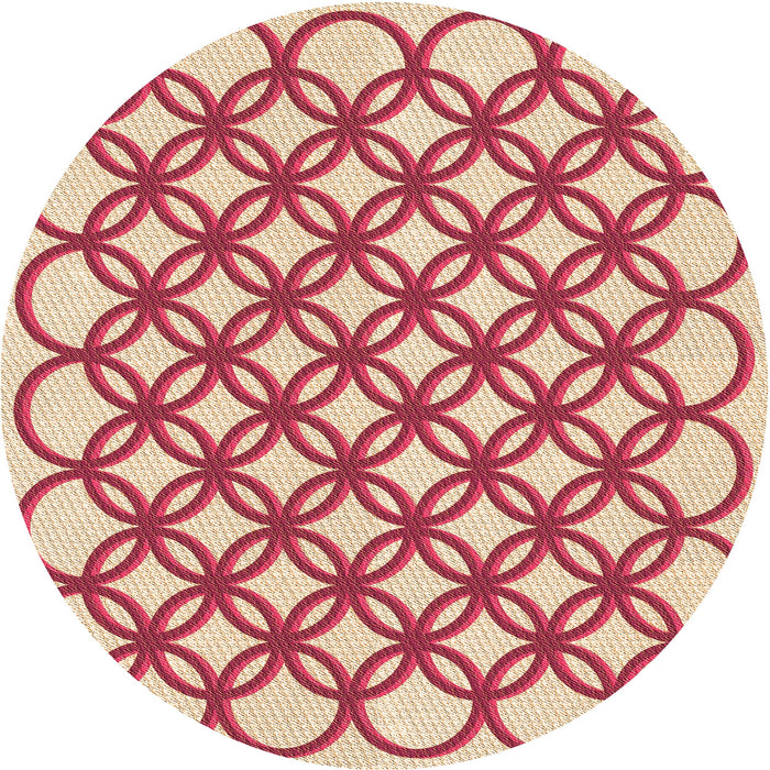 Square Patterned Crimson Red Rug, pat1446org