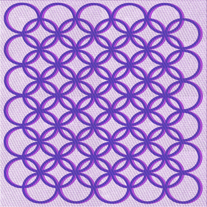 Round Machine Washable Transitional Blossom Pink Rug, wshpat1446pur