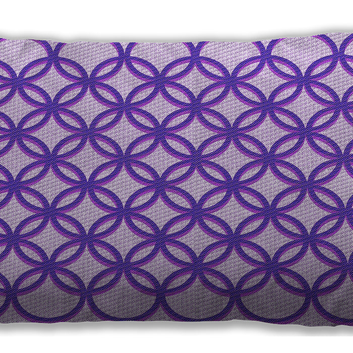 Patterned Rectangular Blossom Pink Lumbar Throw Pillow, 13 inch by 19 inch, lbpat1446pur