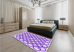 Patterned Blossom Pink Rug in a Bedroom, pat1446pur