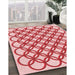 Machine Washable Transitional Red Rug in a Family Room, wshpat1446rd