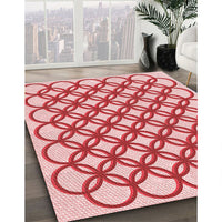 Patterned Red Rug, pat1446rd