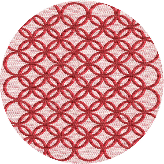 Square Patterned Red Rug, pat1446rd