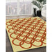 Machine Washable Transitional Orange Red Orange Rug in a Family Room, wshpat1446yw