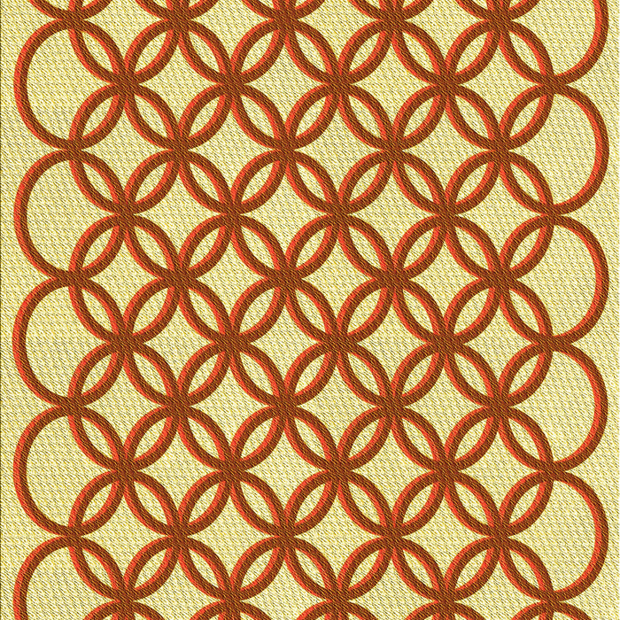 Patterned Orange Red Orange Rug, pat1446yw