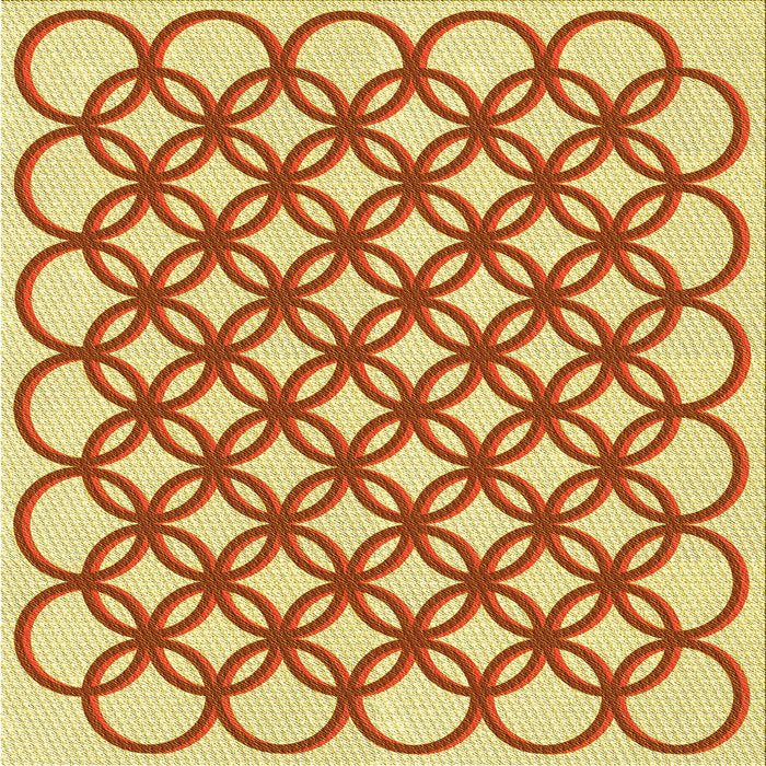 Round Machine Washable Transitional Orange Red Orange Rug, wshpat1446yw