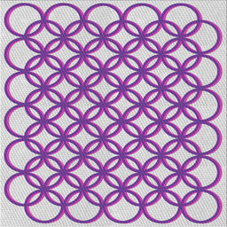 Square Patterned Dark Orchid Purple Novelty Rug, pat1446