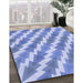 Machine Washable Transitional Royal Blue Rug in a Family Room, wshpat1447blu