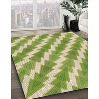 Patterned Green Rug, pat1447brn