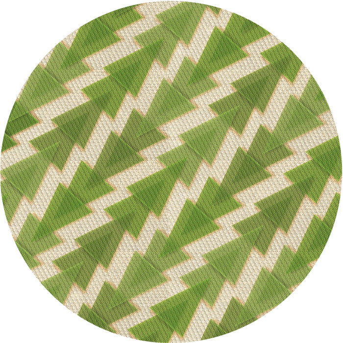 Square Patterned Green Rug, pat1447brn