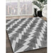 Machine Washable Transitional Silver Gray Rug in a Family Room, wshpat1447gry