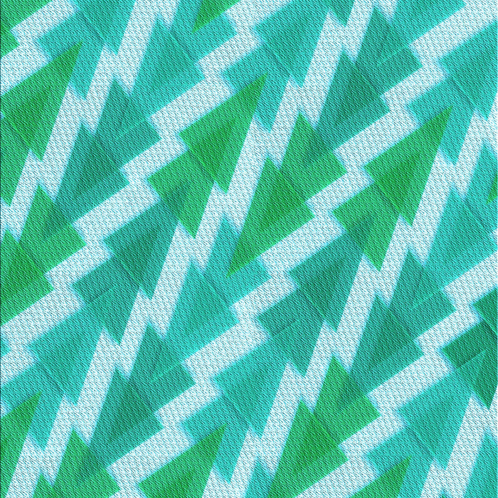 Patterned Turquoise Green Rug, pat1447lblu