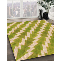 Patterned Dark Golden Brown Rug, pat1447org