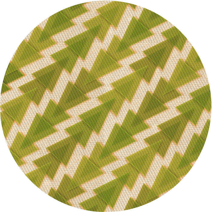 Square Patterned Dark Golden Brown Rug, pat1447org