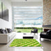 Machine Washable Transitional Green Rug in a Kitchen, wshpat1447yw