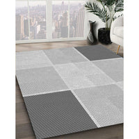 Patterned Gunmetal Gray Rug, pat1448gry