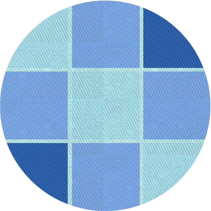 Square Machine Washable Transitional Neon Blue Rug in a Living Room, wshpat1448lblu
