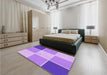 Patterned Pastel Purple Pink Rug in a Bedroom, pat1448pur