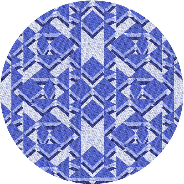 Square Patterned Jeans Blue Rug, pat1449blu