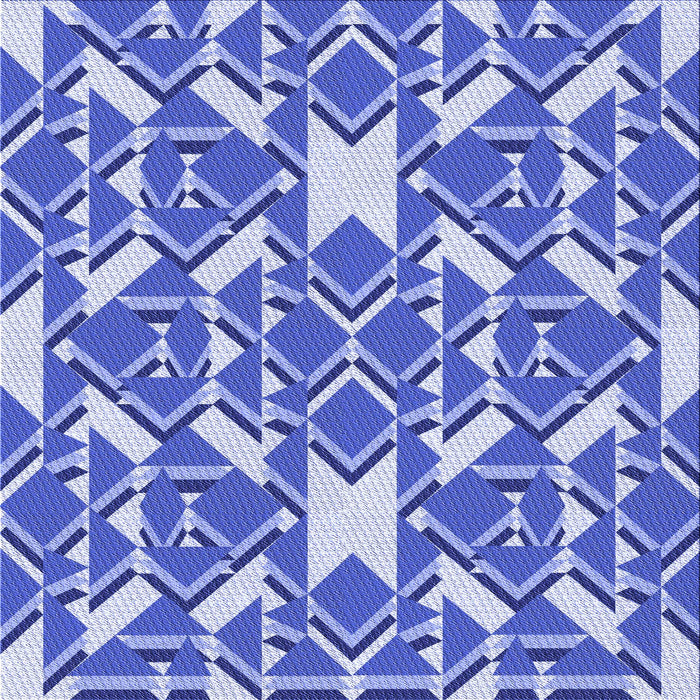 Round Machine Washable Transitional Jeans Blue Rug, wshpat1449blu