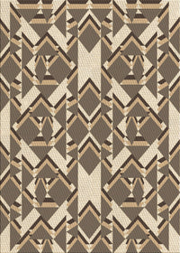 Machine Washable Transitional Coffee Brown Rug, wshpat1449brn