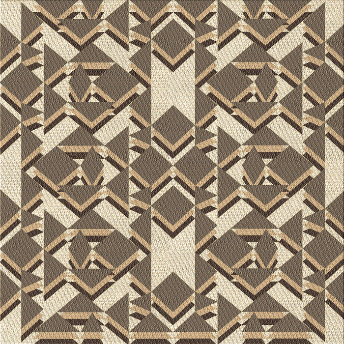 Round Patterned Coffee Brown Rug, pat1449brn