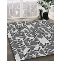 Patterned Silver Gray Rug, pat1449gry