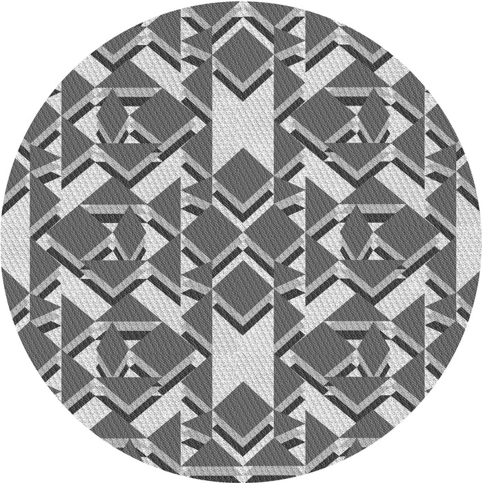 Square Patterned Silver Gray Rug, pat1449gry