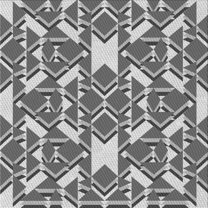 Round Patterned Silver Gray Rug, pat1449gry