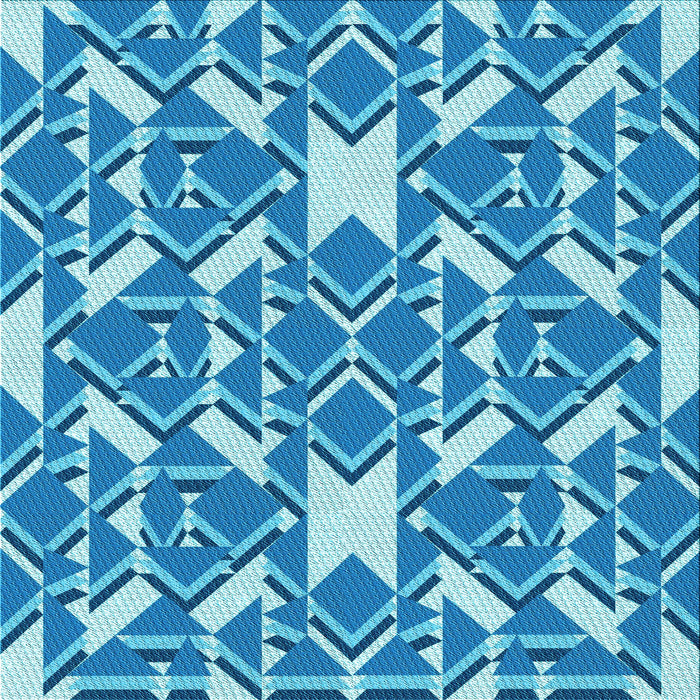 Round Machine Washable Transitional Blue Rug, wshpat1449lblu