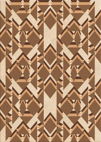 Machine Washable Transitional Saddle Brown Rug, wshpat1449org