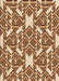 Machine Washable Transitional Saddle Brown Rug, wshpat1449org