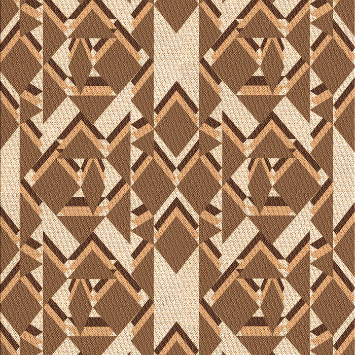 Patterned Saddle Brown Rug, pat1449org