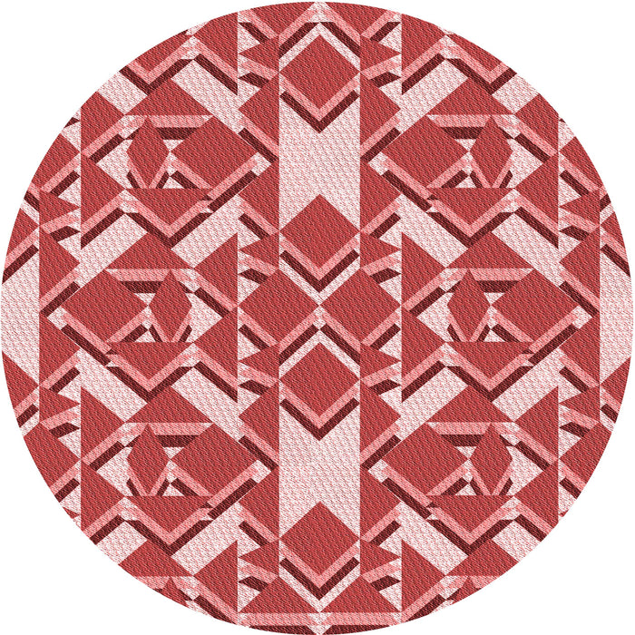 Square Machine Washable Transitional Light Coral Pink Rug in a Living Room, wshpat1449rd