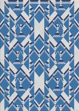 Machine Washable Transitional Jeans Blue Rug, wshpat1449