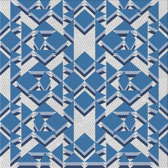 Sideview of Machine Washable Transitional Jeans Blue Rug, wshpat1449