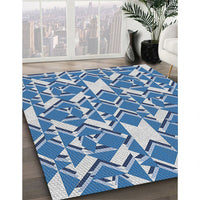 Patterned Jeans Blue Novelty Rug, pat1449