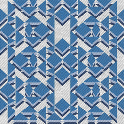 Square Patterned Jeans Blue Novelty Rug, pat1449