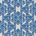 Square Patterned Jeans Blue Novelty Rug, pat1449